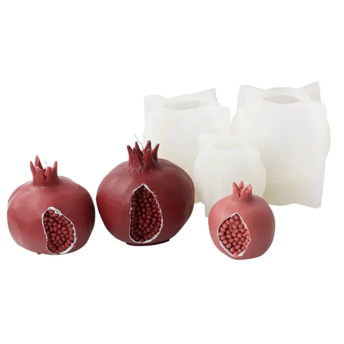 14041 DIY Aromatherapy Decoration Mold Silicone Pomegranate Candle Mold