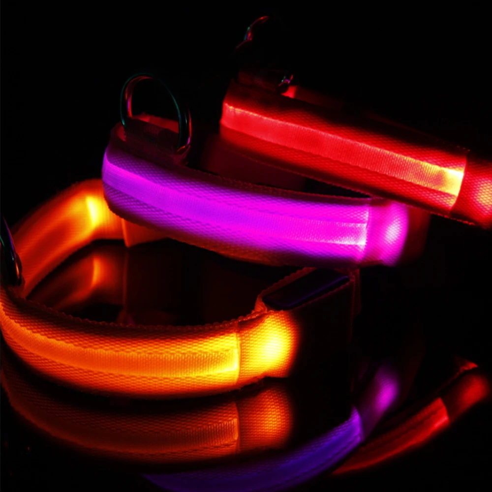 Amazon Hot Selling High Visible Super Bright Durable USB Flashing Led Dog Collars Collar