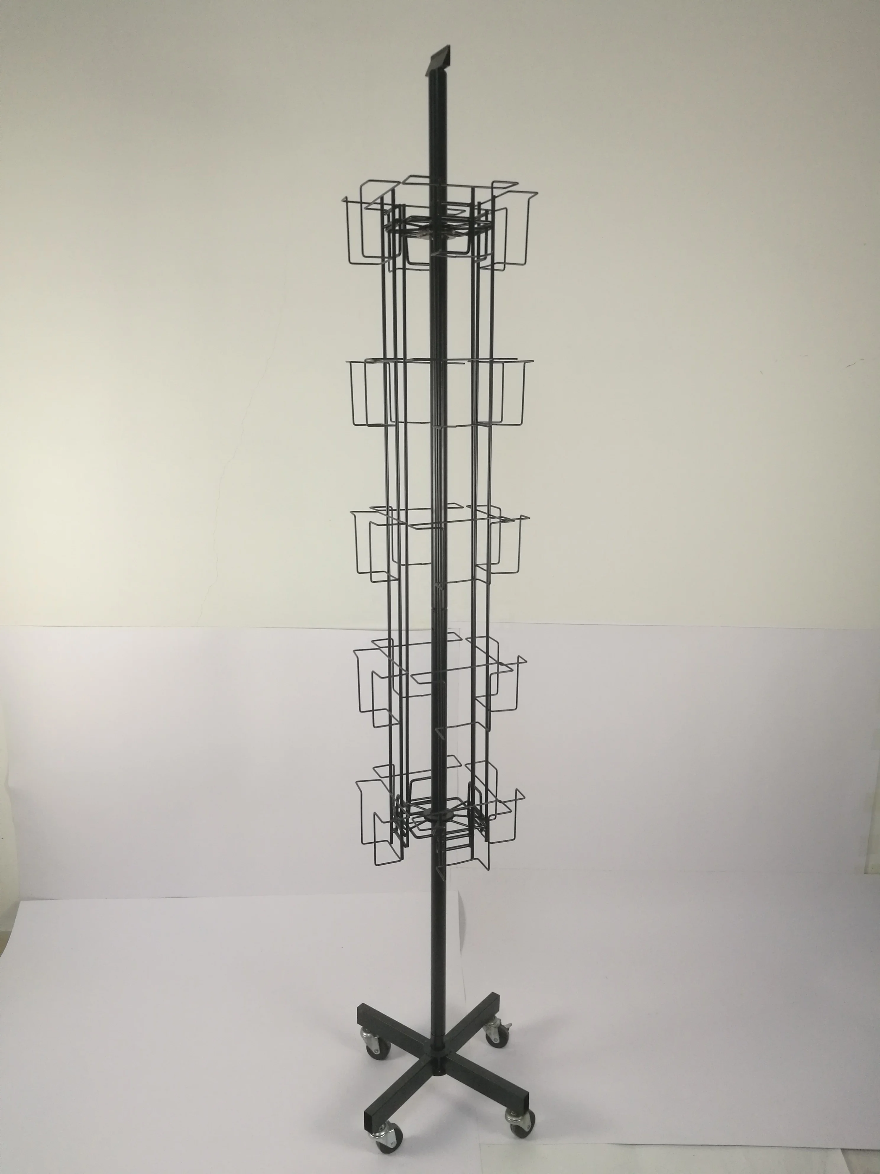 20 Pockets Rotating  Postcard Brochure  Gift Greeting Card Stand Display