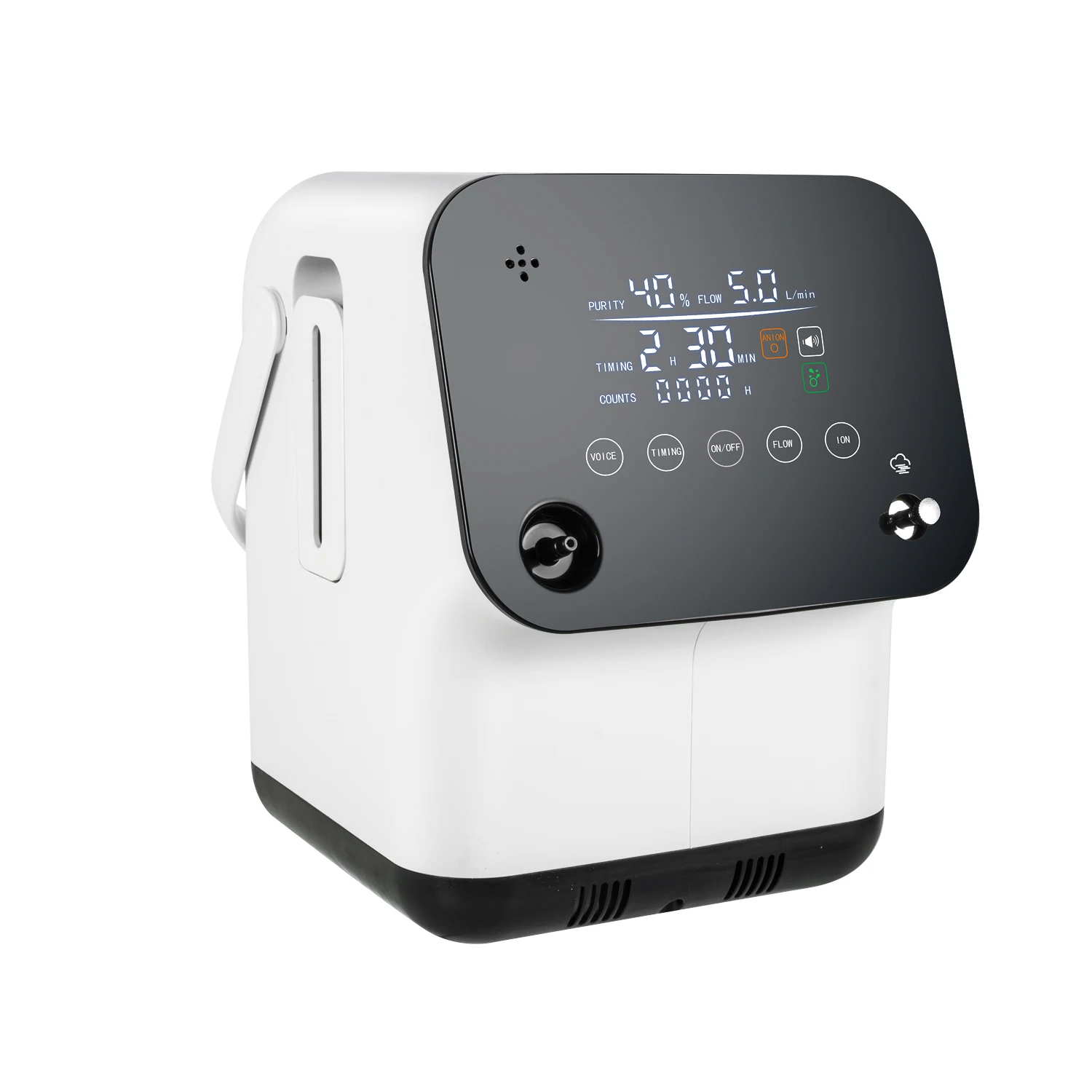 1-7L/min Intelligent Voice Oxygen Concentrator Oxygen Machine Humidifiers With Anion and Nebulizer Function