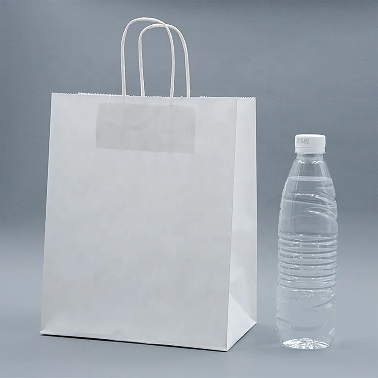 Персонализированная биоразлагаемая переработанная белая коричневая крафт-бумага, пакет для покупок, подарочные бумажные пакеты с вашим собственным логотипом