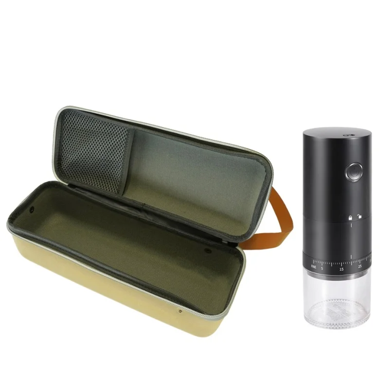 New factory customized smart USB drip cafe electrical coffee bean grinder box portable wireless coffee maker case for travel