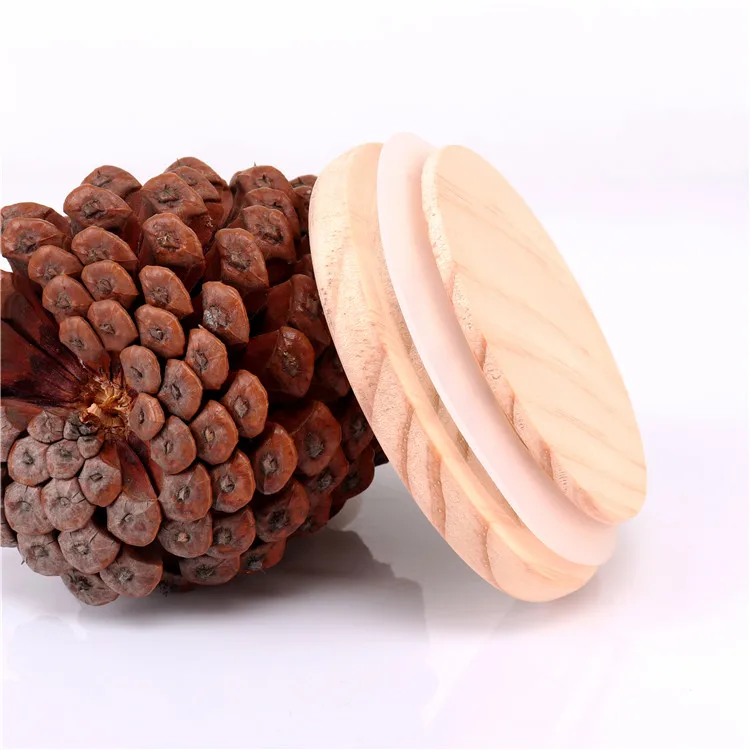 
BOYE luxury small glass jars empty for candle making with wooden lid 