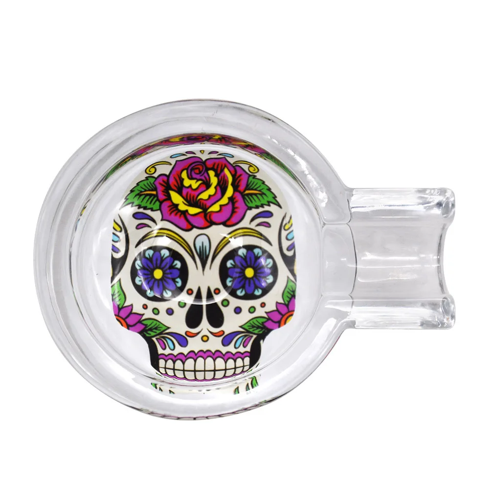 amazon hot selling creative designs special shaped monster ashtray transparent smoking clear glass cigar ashtray