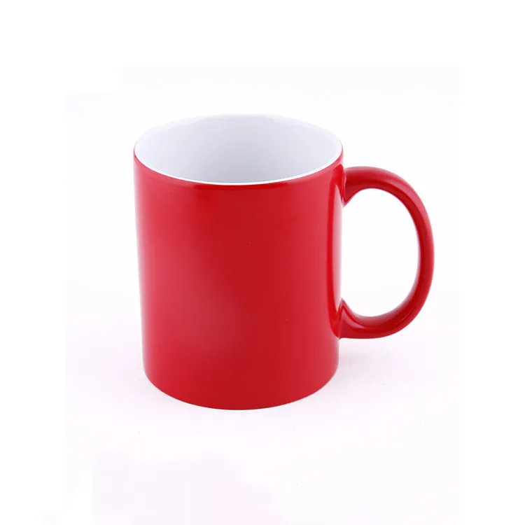Red Color Heat Color Changing Mug Magic Coffee Mug Ceramic/11 Oz Morphing Mug - Best Gift For Birthday,Christmas And New Year