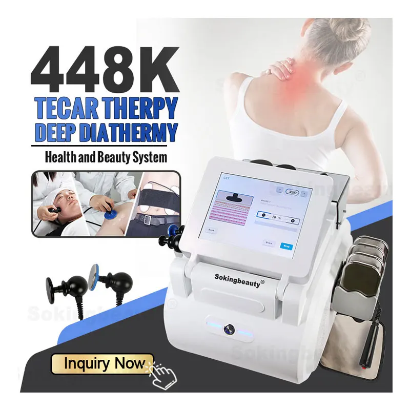 ce physio tecar 3 in 1 oem back pain relief smart tecar CET +RET+ PAD multifunctional machine 448khz tecar therapy