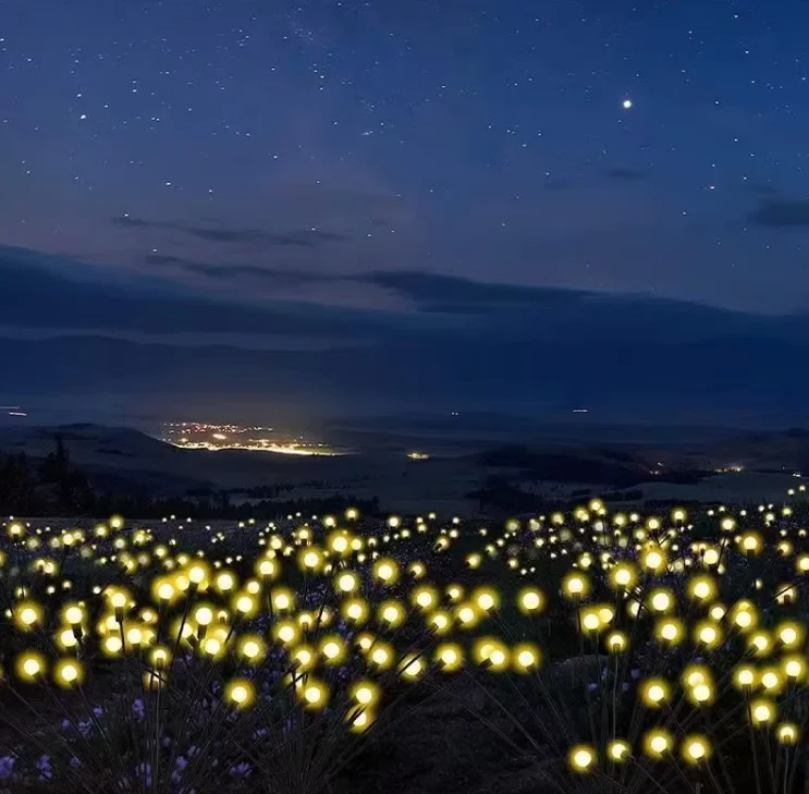 Factory Solar Lights Decoration Led Firefly Ground Light Bee Lighting Outdoor Garden Lawn Ground Landscape Nightlight