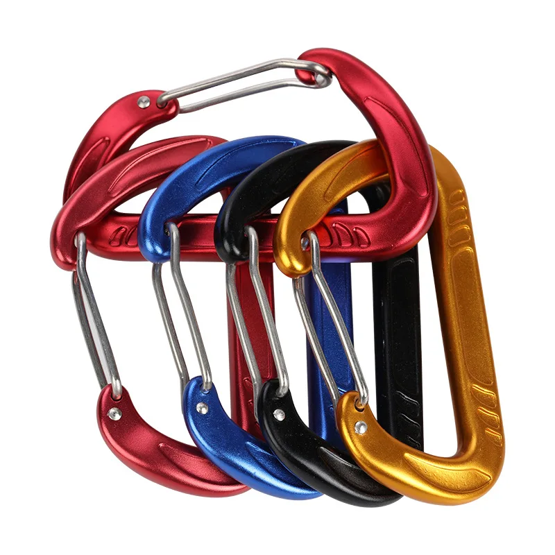 Outdoor Factory directly sale 12KN Lightweight Heavy Duty D-Ring Carabiner 12KN Outdoor Hiking Camp Climb New