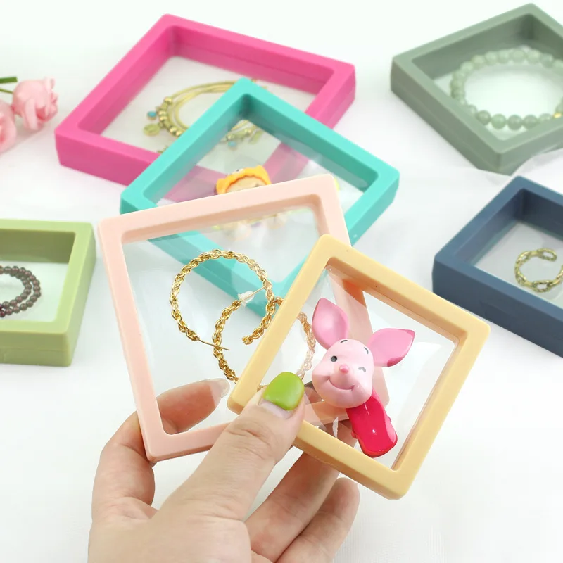 Wholesale  Candy Color Dustproof and Oxidation Proof Membrane Box Jewelry Packaging Plastic Box For Cosmetic Display and Deposit