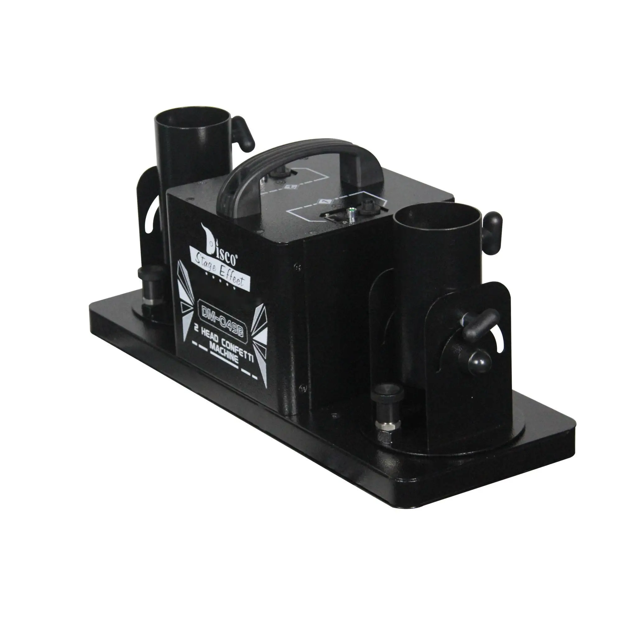 New double head dmx electric mini confetti cannon blaster launcher machine with wireless remote control