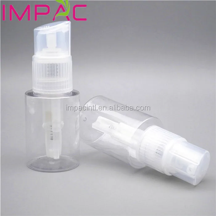 Plastic round 120ml powder spray bottle pump for body care powder talcum