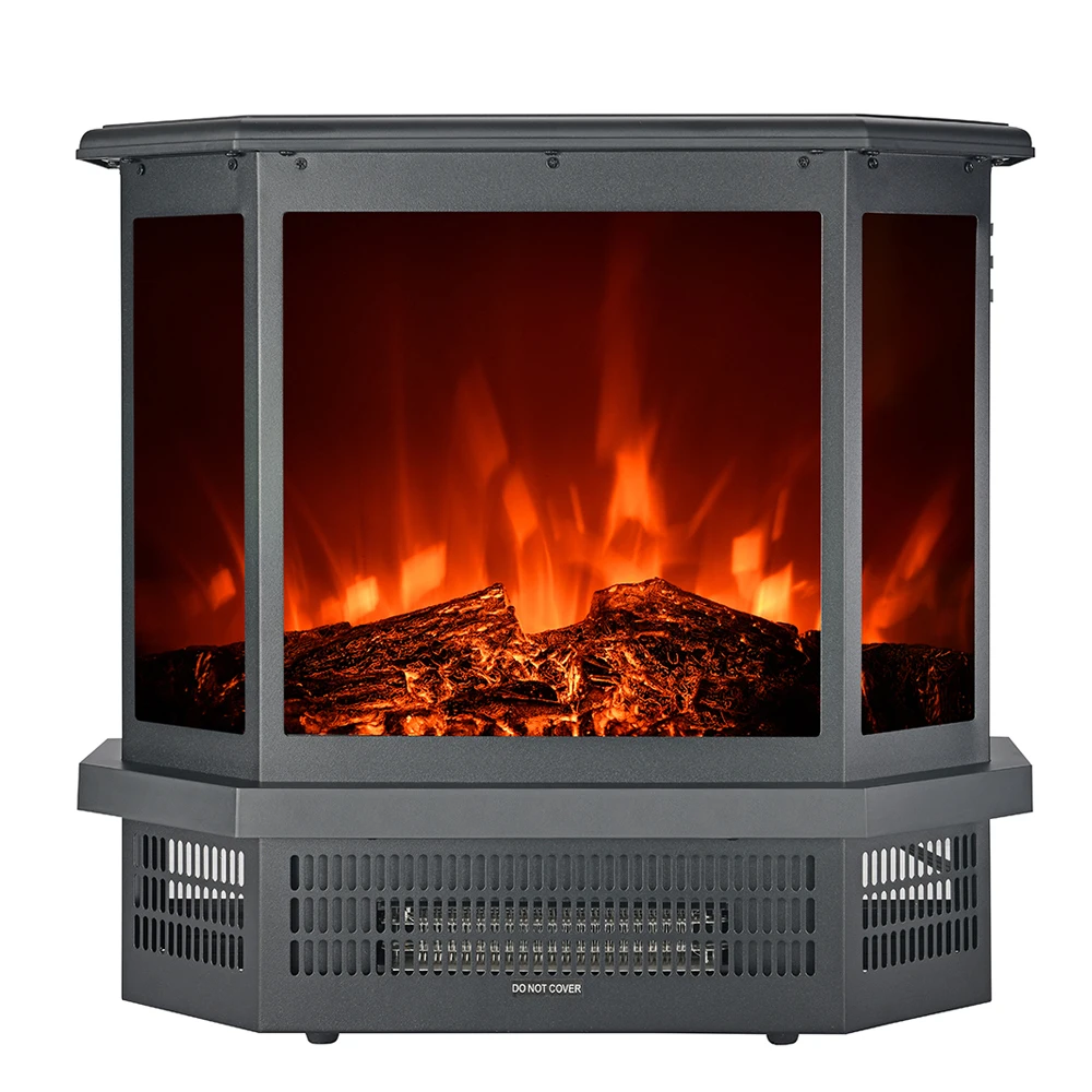 freestanding heater  3-sided semicircle room decorate led light electric fireplace