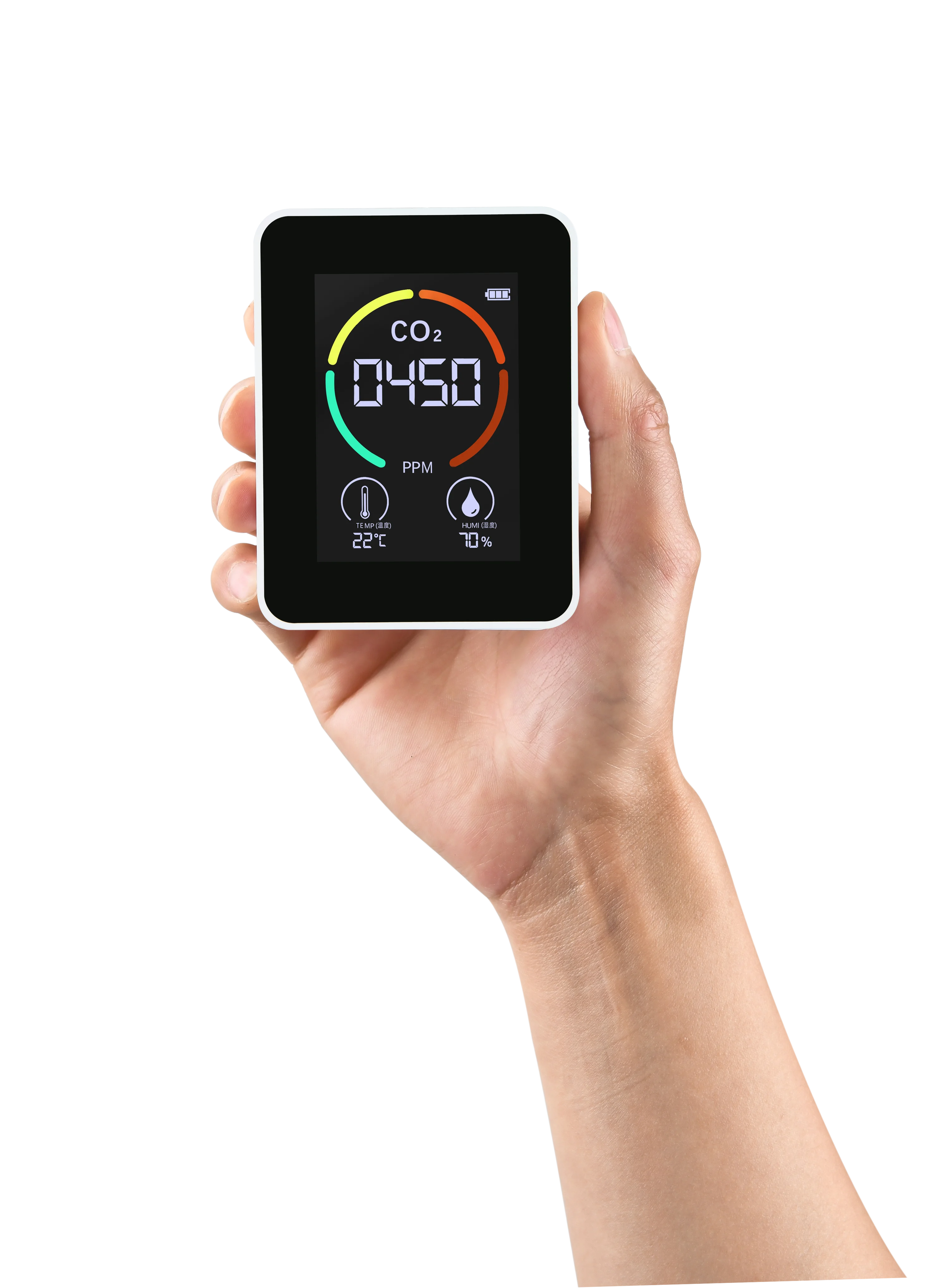 Wholesale price Carbon Dioxide Detector Rechargeable CO2 Monitor Portable Air Quality Monitor