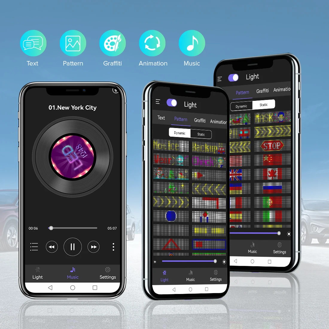DC5V USB синий зуб APP управление Гибкий цифровой светодиодный экран светильник с новой уникальной технологией рассеивания света cо светодиодной панелью Matrix пикселей узором в стиле «граффити» Текст анимация