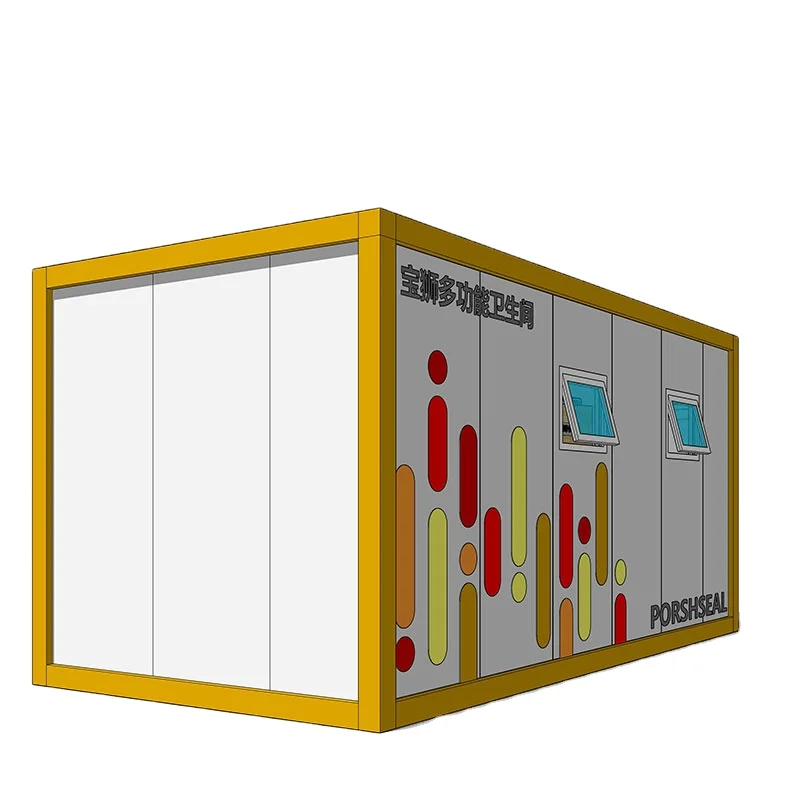 outdoor prefab prefabricated easy install mobile public toilet double white portable toilet with shower