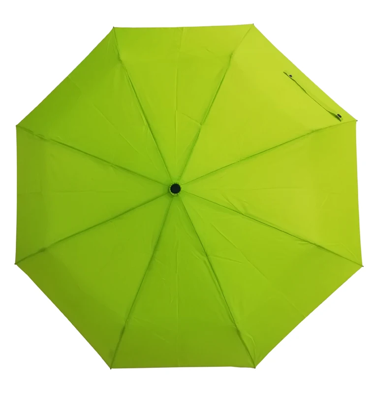 21 Inch 8k Lime Green 3 Folding Manual Umbrella