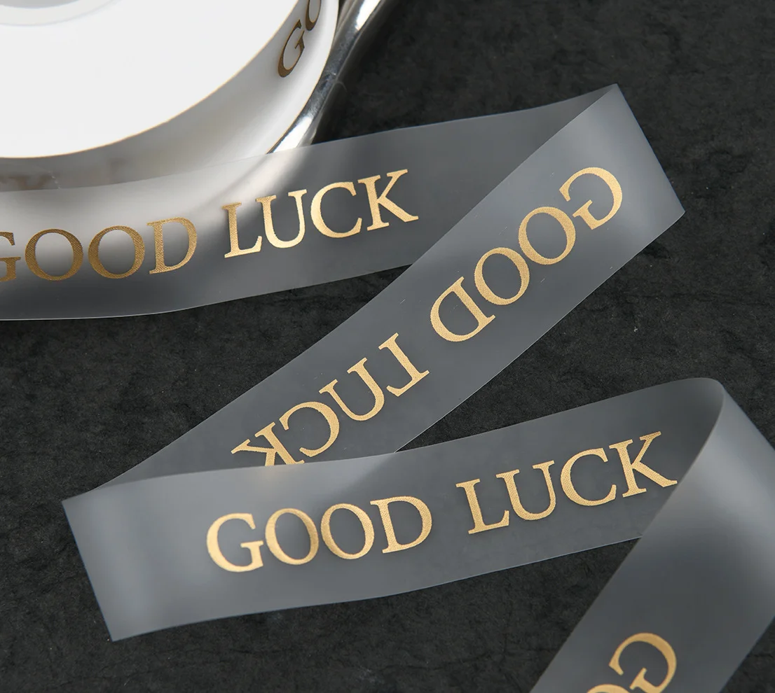 Heat Transfer Gold Stamping Tpu Care Label Custom Logo Printed Low MOQ Translucent Tpu Clothing Label