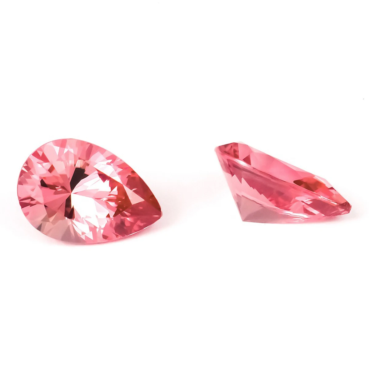 High Quality Pear Cut Papalacha Lab Grown Sapphire Red Papalacha For Making Jewelry Loose Papalacha Gemstones