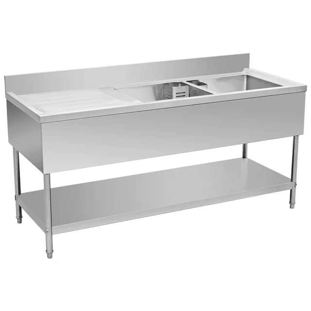 2022 #304 #201 Stainless Steel Commercial Restaurant Kitchen Work Table Sink