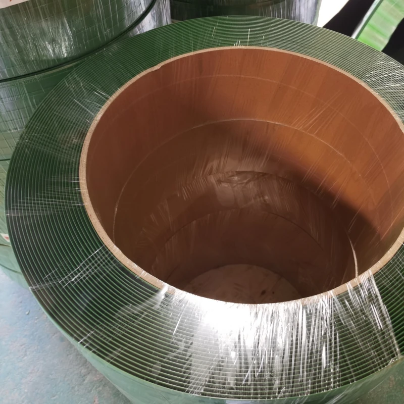 Pet Strapping Roll Green Transparent used for Automatic Strapping Machine With Best Price