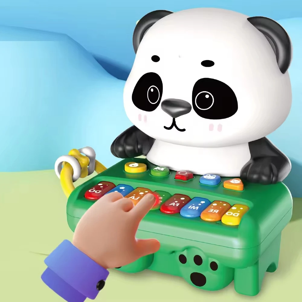 EPT Wholesale Early Education Children Cartoon Panda Tiger Electronic Organ Light Instrument Piano Playing Learning Music Toys