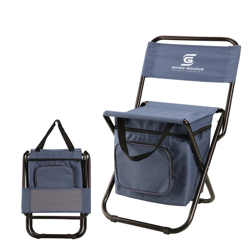 Wholesale Outdoor Stool Compact Fishing Portable Folding Camping Chair with Cooler Bag