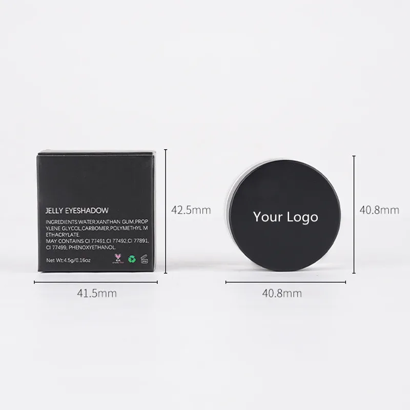 2022 INS Super Popular Custom Logo Shiny Holographic Glitter Glow Liquid Eyeshadow Highpigment Vegan Gelly Waterproof Eyeshadow