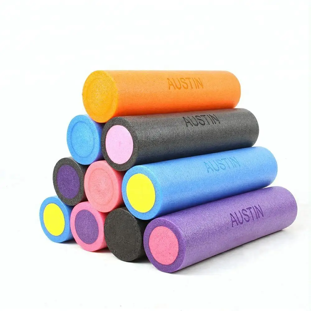 2022 Wholesale High Density Gloss Relaxing Massage Stick Pilates Exercise PE Yoga Foam Roller