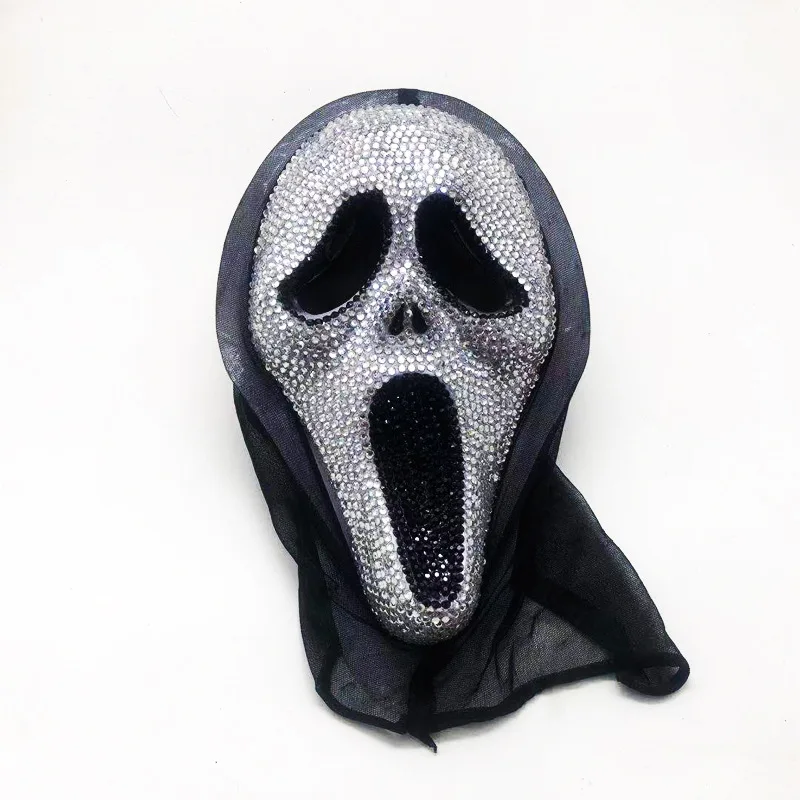 Halloween cool set diamond devil scream mask scary whole props April Fools party cosplay mask