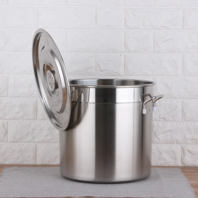 Stainless Steel 50L Big Size Insulation Barrel Big Pots for Cooking Induction Hot Pots Cooking Soup Stock Pots