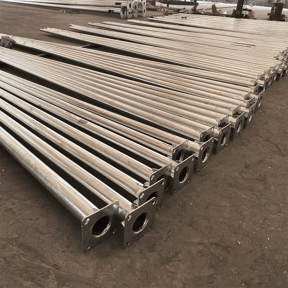 15ft 20ft 30ft 4m 5m 6m 7m 8m 9m 10m 12m Double Single Arm Price Galvanized Steel Solar Street Light Pole Post Lamp Pole