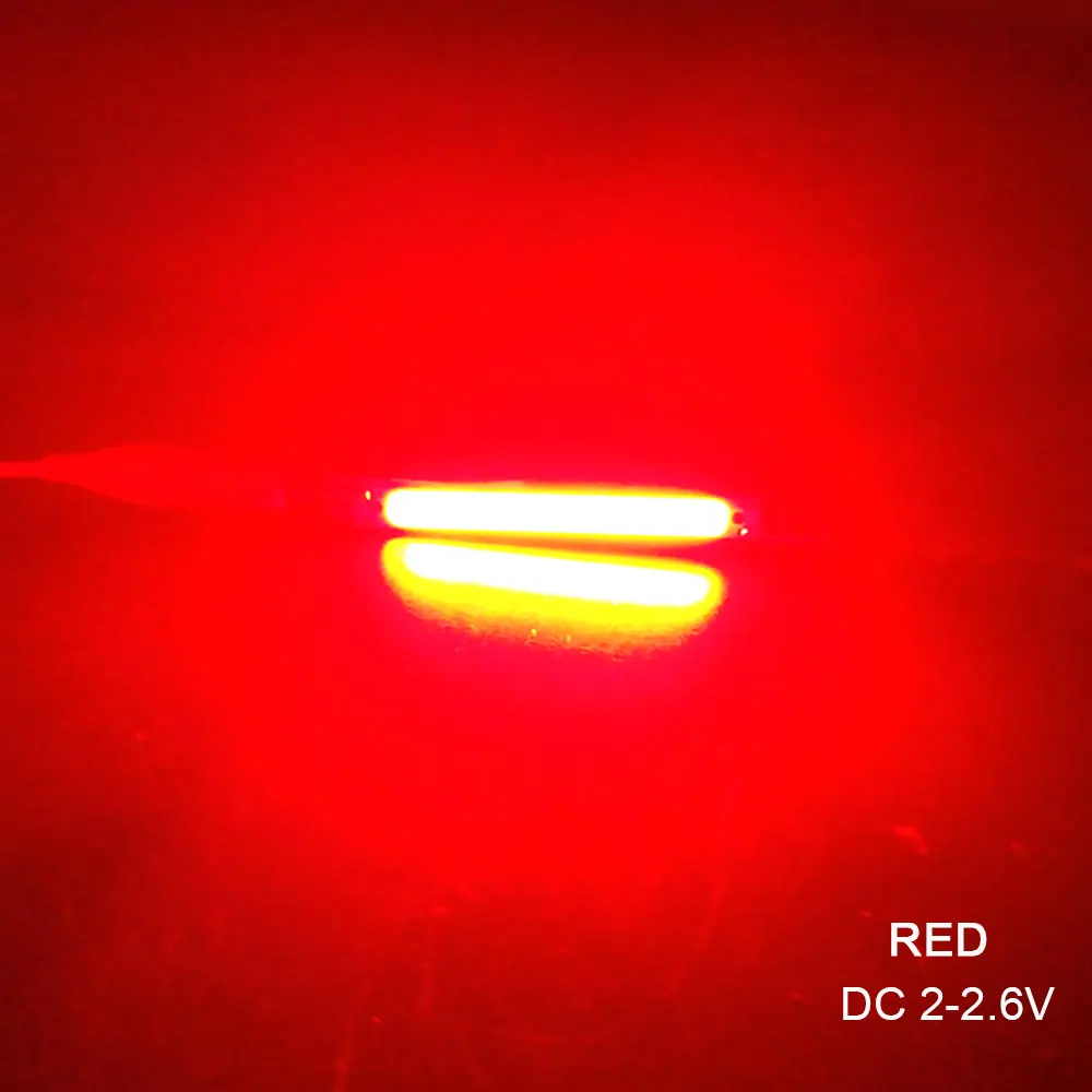 Светодиодная лента COB 60x8 мм 1 Вт 3 в 7 LED теплый холодный белый синий красный цвет чип 6 см для рабочего освещения декоративные фонари велосипеда скутера