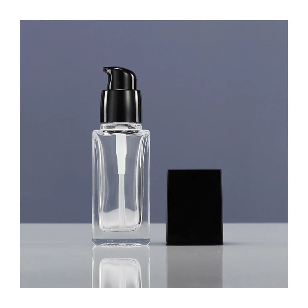 luxury perfume spray bottle design empty men glass  lotion pump bottle for oil 50ml 100ml china distributor