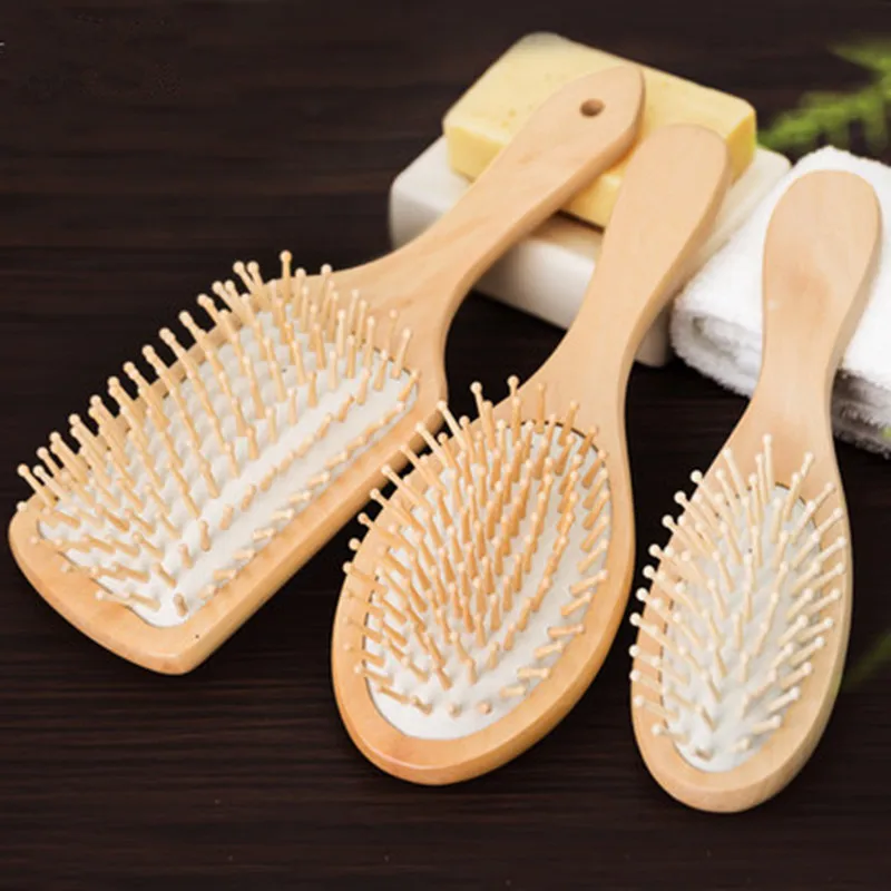Bamboo Air Cushion Massage Comb Smooth Hair Not Knotted Practical Comb High Elastic Head Massage Air Bag Comb Hair Brush