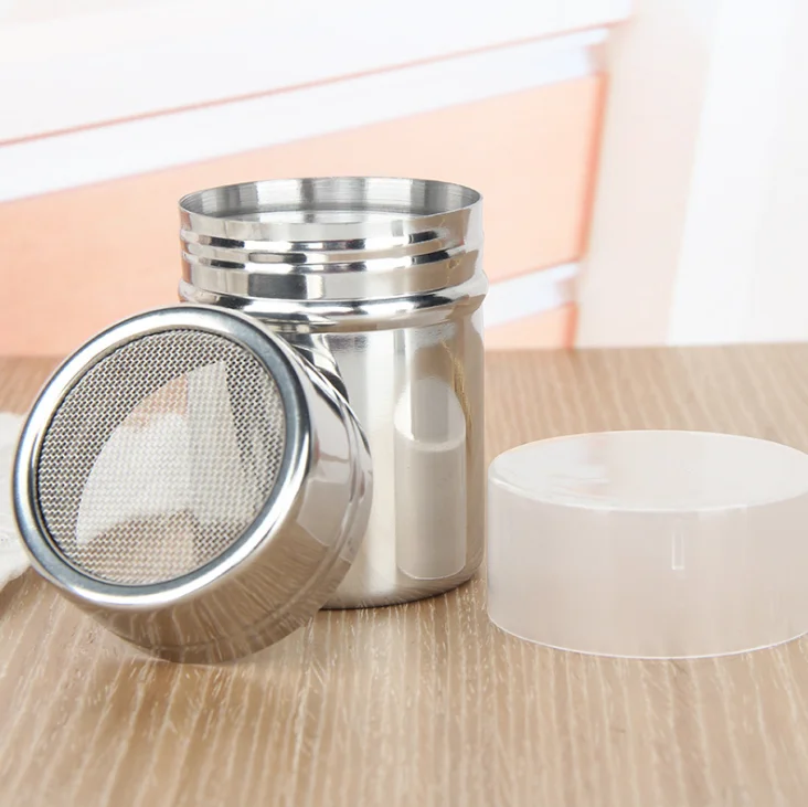 Wholesale Stainless Steel Wire Mesh Seasoning Bottle Spice Metal Salt Sugar Pepper Container Spray Bottle Coffee Can