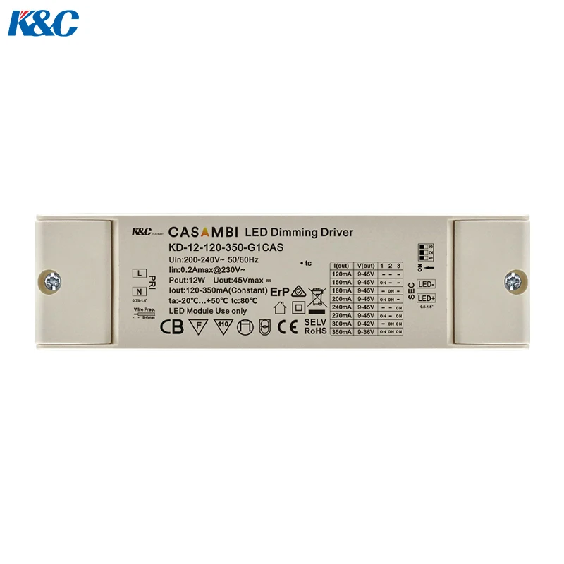 Casambi LED Dimming Driver 12W Power Supply Switching for Flexible LED Strip Light led lighting power supply
