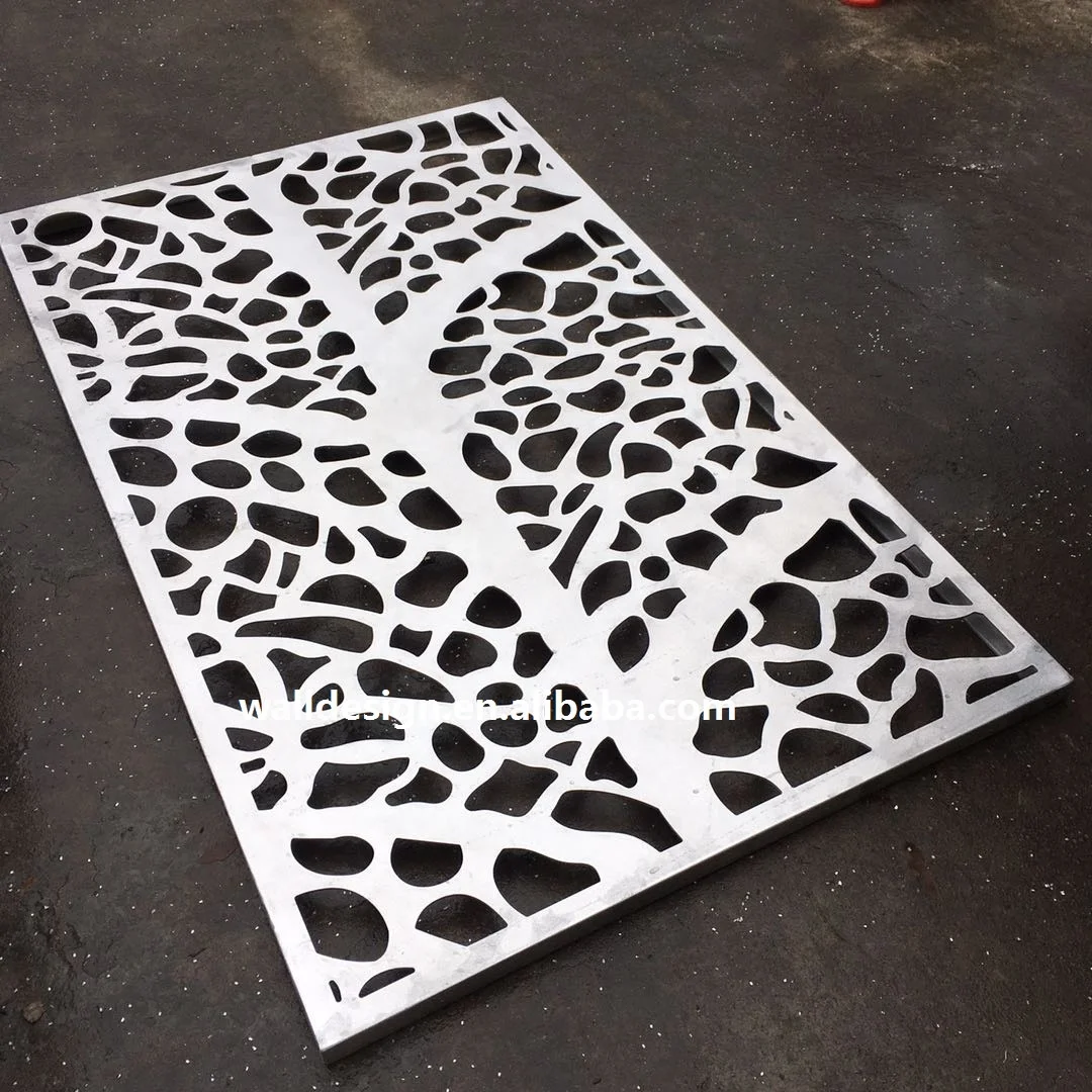 customized laser cut aluminum mesh metal decorative privacy garden perforated fence