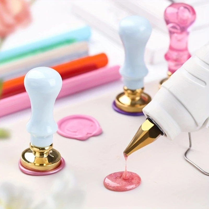 10pcs DIY Self-made Envelope Invitation Sealing Decoration Wax DIY Scrapbooking Color Making Seal Stamp for Envelope Letter