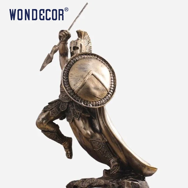 Wondecor  Custom Life Size Bronze Statue of Ancient Greek Warrior