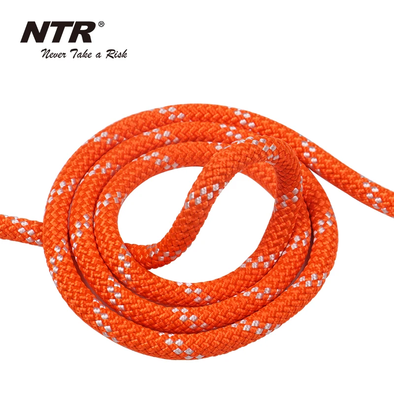 NTR customized outdoor durable cover PET colorful double braided polyester rope safety rope