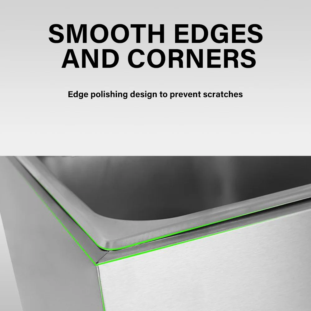 OT71 6L Single Tank Countertop Gas Deep Fryer with Drain,Solid Basket and Lid for Restaurant and Commercial Use