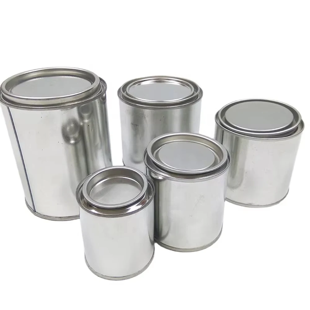 200ML 400ML 500ML Tinplate Metal Tin Cans With Lid For Empty Paint Cans