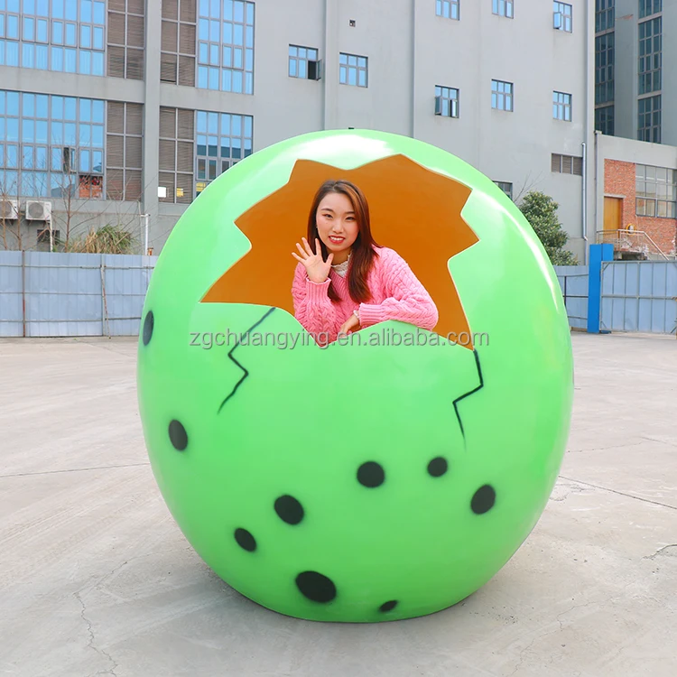 Jurassic Dinosaur Park Fiberglass Dinosaur Egg Decorations