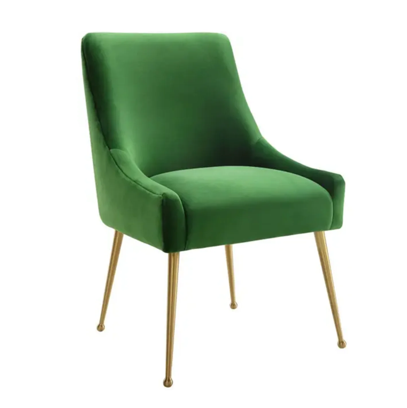 Luxury Wholesale Pink Green Velvet Golden Legs Dressing Room Dining Chairs