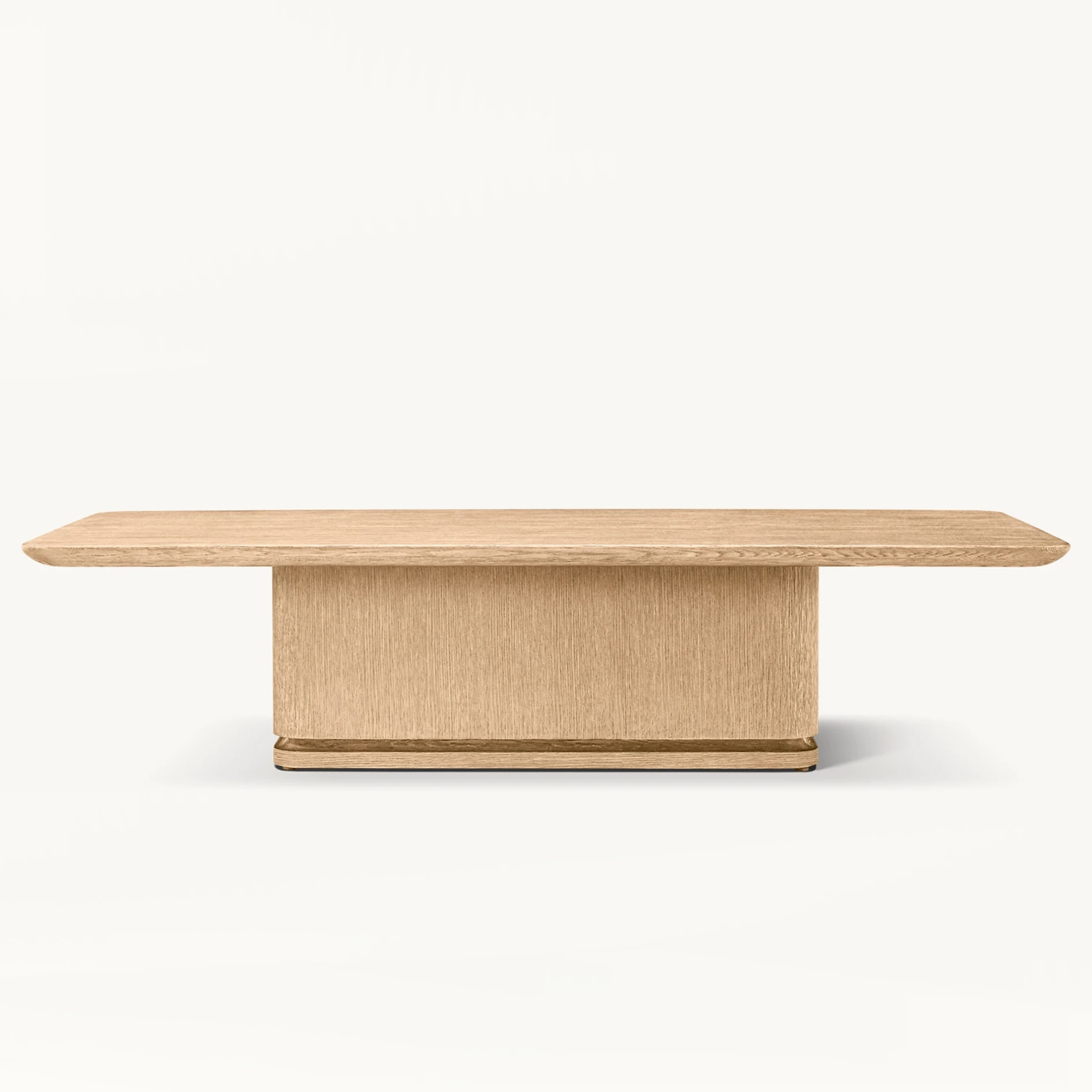 Modern Luxury Living Room Indoor Furniture Slender Plinth Square Solid Oak Wood Coffee Tables