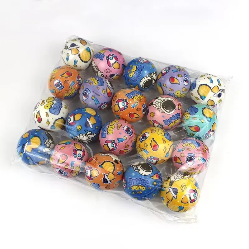 Hot Selling Custom PU Foam Yellow Funny Face Stress Ball Animal Pattern Fashion Design Stress Baseball Shape Stress Relief Toy