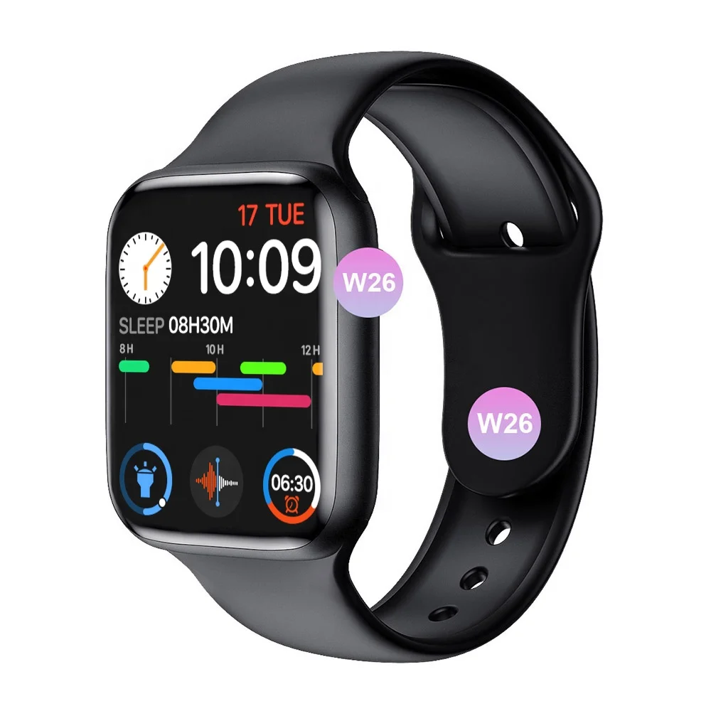 W26 Drop Shipping Waterproof BT ECG IP68 Best Call IWO Sport 1.75 Full Touch Screen Series 6 2020 W26 smart watch ip68