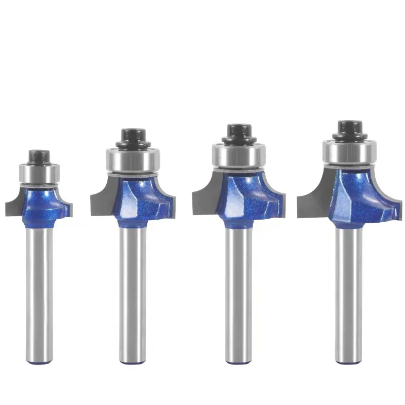 1/4 1/2 Shank High Quality Corner Round Router Bit Round Over Edging Cutter Tungsten Carbide Milling Cutter for Wood PVC