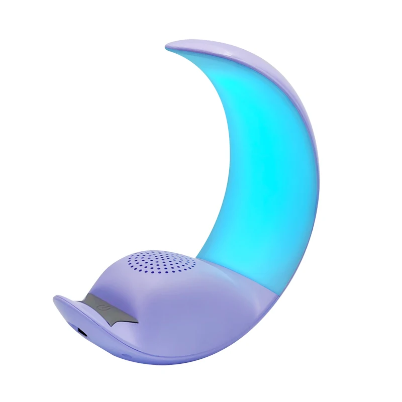 Top Fashion Multifunction Led Music Moonlight Light C-Shape Bluetooth Speaker With Phone Holder