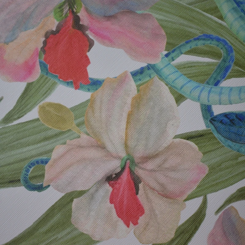 NO MOQ Custom Printed Faux fake Leather PU/PVC for DIY Garment Crafts For Fashion Bag